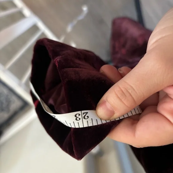 Vintage Dana Buchman Women's Velvet Floral Blazer - Burgundy - Picture 10 of 12